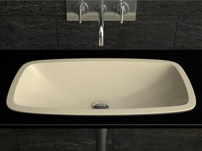 OPEN - Inset rectangular washbasin _ Glass Design